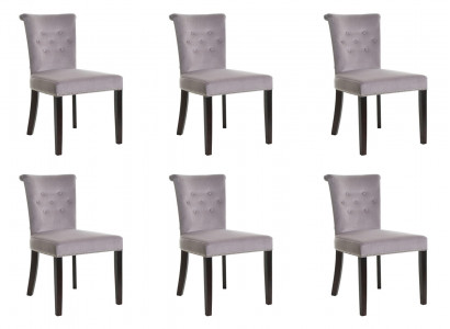 6x Design Upholstered Seat Chairs Chair Dining Set Armchair Lounge Club Armchair